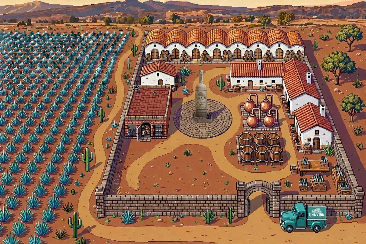 Tequila Maker — pixel-art distillery map